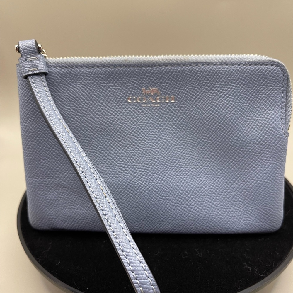 Coach wristlet light blue